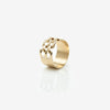 Bague anneau large et chaine, bijou créateur, bijou minimaliste