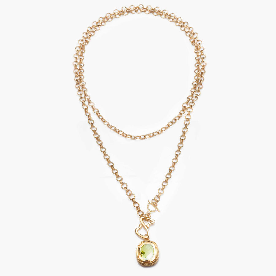 Collier Phèdre Quartz jaune