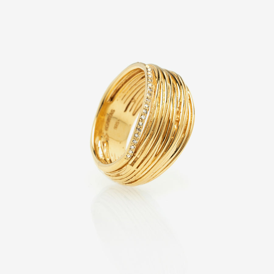 Bague Minéfère et diamants Polki