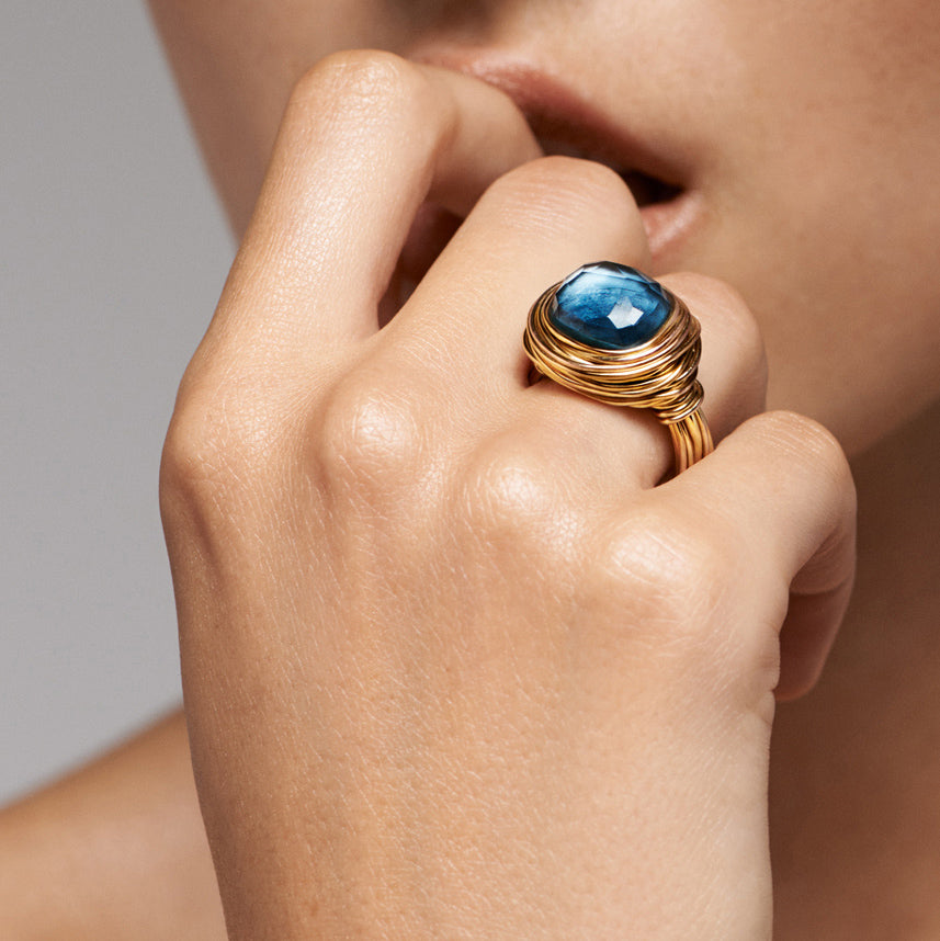 Bague Phèdre Topaze blue London