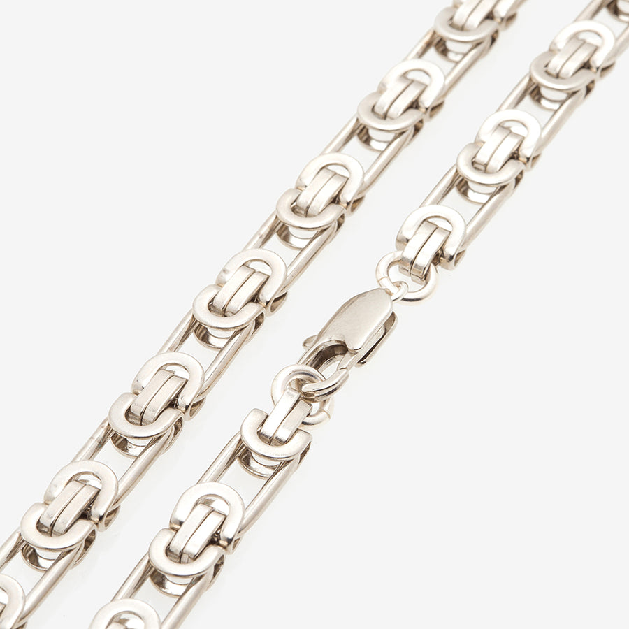 Collier femme, collier chaîne palladium, bijou fantaisie femme de qualité, bijoux haut de gamme, bijoux créateurs paris, bijoux femme tendance, collier argent